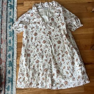 Madewell ruffle button front trapeze dress